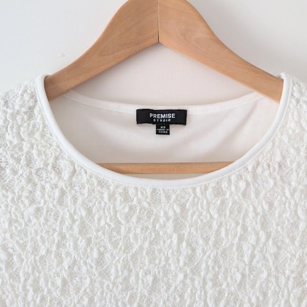 Premise Studio Lacy Short Sleeve Top - Picture 2 of 6